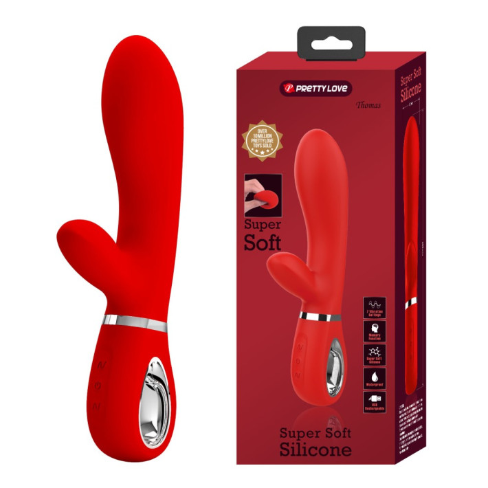 Vibrator Rabbit Thomas, Rosu, 20.5 Cm 4