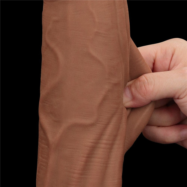 Dildo Ultra Realistic King Sized Sliding Skin Dual Layer Dong, Brun, 30 Cm 11