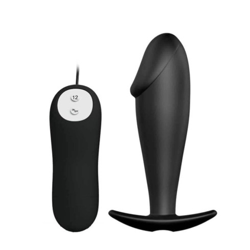 dop, Dop Anal Cu Vibratii, Negru, 10 Cm, pasiune.ro