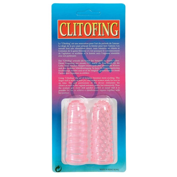Set 2 Degetare Clitofing Lustfingers Soft + Bumpy, Roz 2