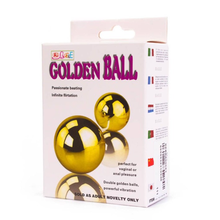 Bile Vaginale Cu Vibratii Golden Balls, Aurii 6