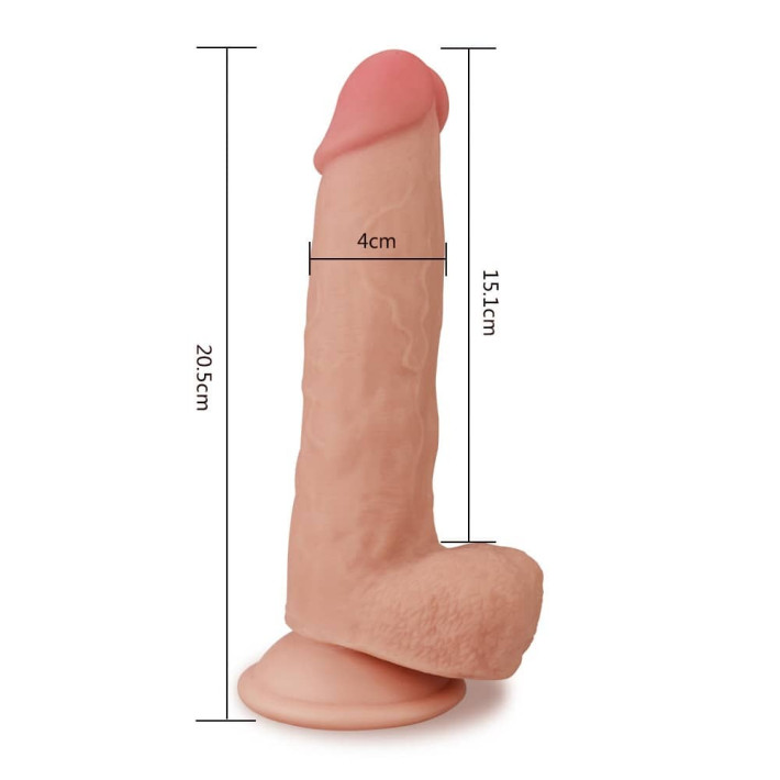 Dildo Ultra Realistic Skinlike, Natural, 20.5 Cm 2