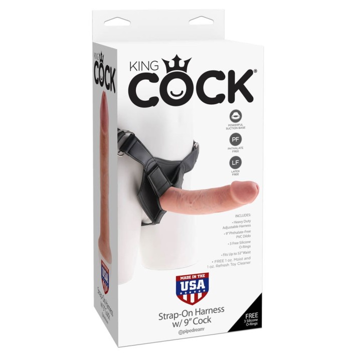Ham Strap-on Cu Dildo King Cock, Natural, 23 Cm 5
