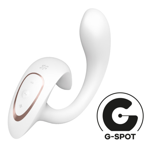 Vibratoare Duble, Vibrator Special G For Goddess 1, Alb, 18.5 Cm, pasiune.ro