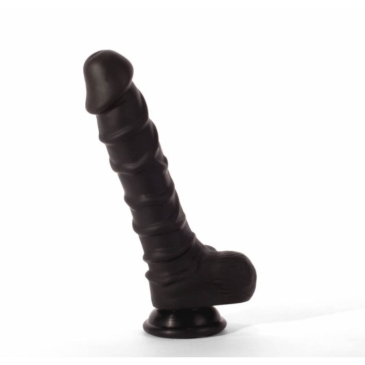 Dildo Realistic Colours Pleasure, Negru, 21.5 Cm 2
