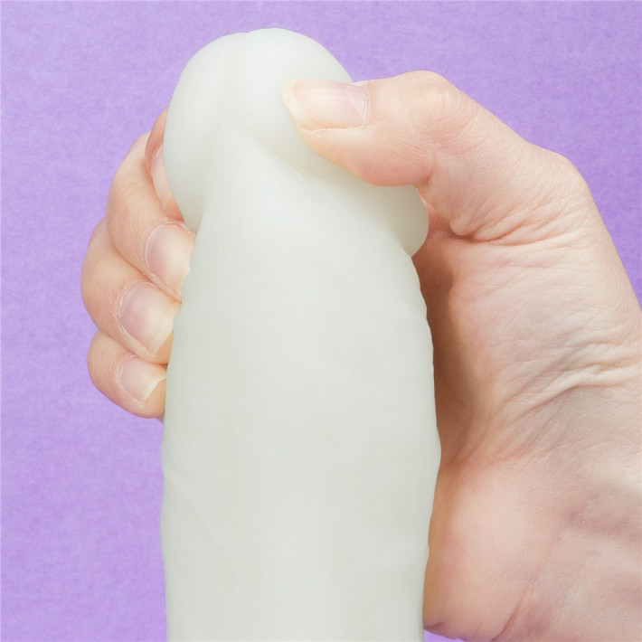 Dildo Fantezie Fosforescent Lumino Play, Alb, 20 Cm 3
