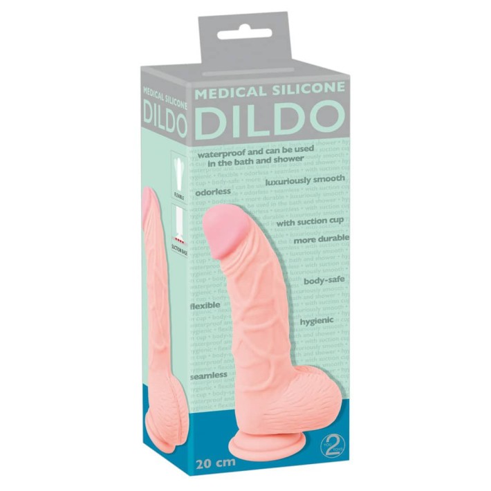 Dildo Clasic Cu Ventuza, Natural, 20 Cm 6