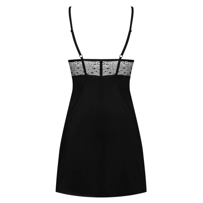 Sharlotte Chemise & Thong Black  S/m 6