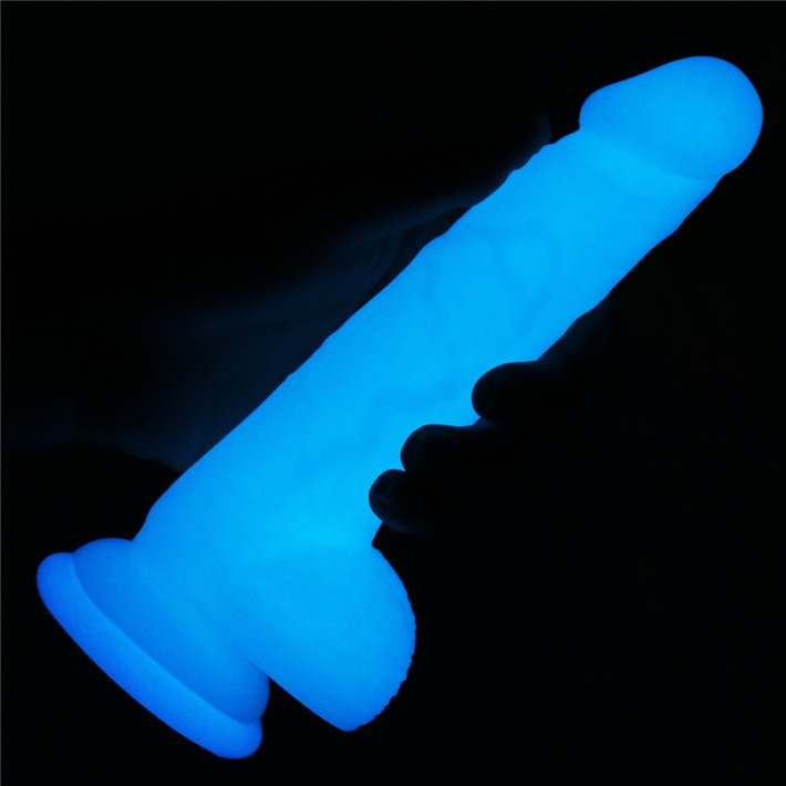 Dildo Fantezie Fosforescent Lumino Play, Alb, 17.5 Cm 14