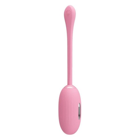 pudra, Ou Vibrator Doreen Electro Fun + App, Roz Pudrat, 19 Cm, pasiune.ro