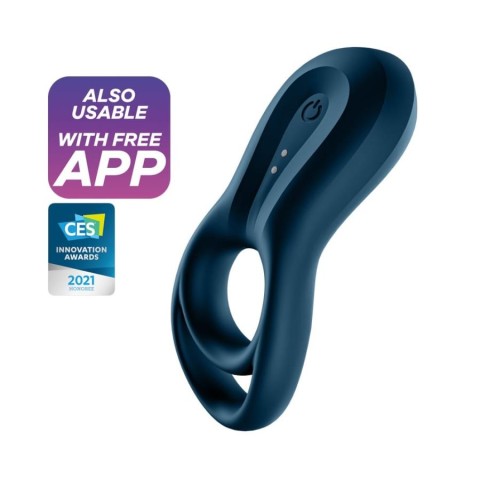 Inele Penis Cu Vibratii, Inel Penis Cu Vibratii Epic Duo, Bleumarin, pasiune.ro