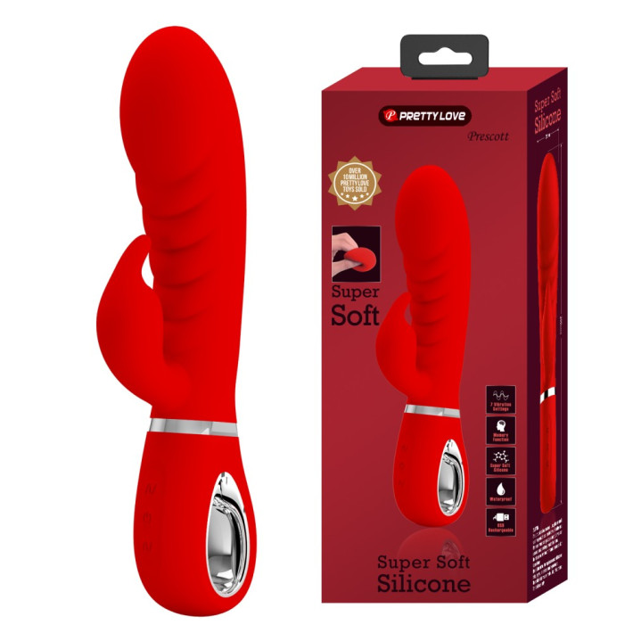 Vibrator Rabbit Prescott, Rosu, 20 Cm 4