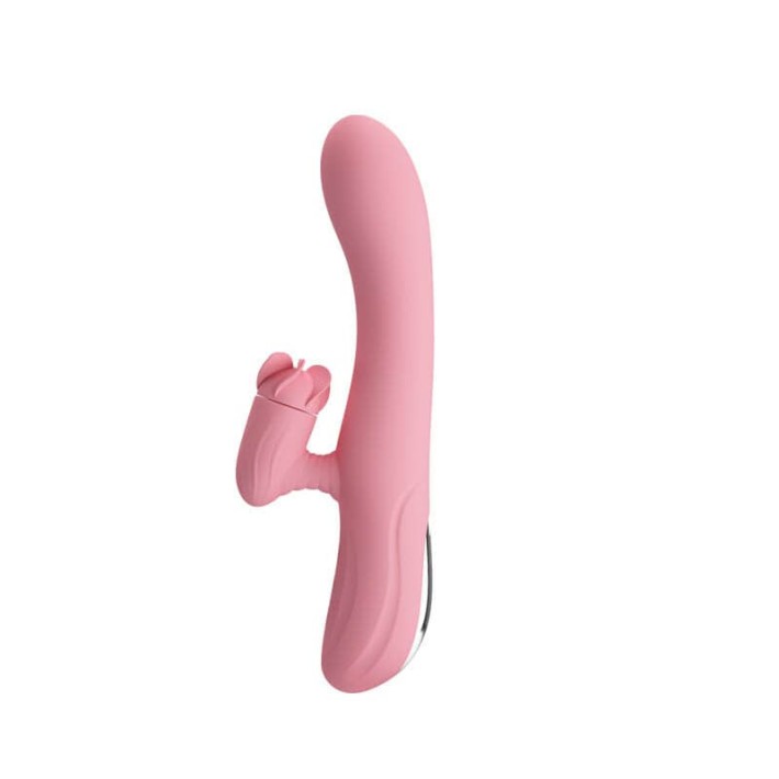 Vibrator Special Cu Rotatii Gina, Roz Pudrat, 20.5 Cm 4