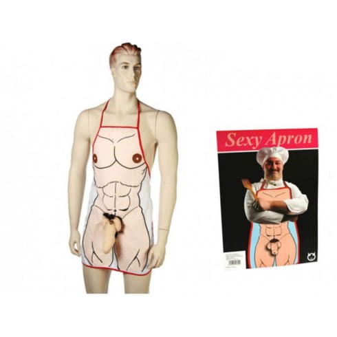 blue, Kitchen Apron With Plush Penis, pasiune.ro