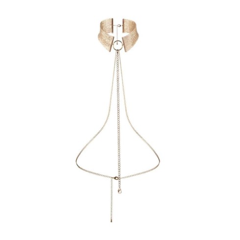 colier, Colier Tip Choker Désir Métalique Collar, Auriu, pasiune.ro