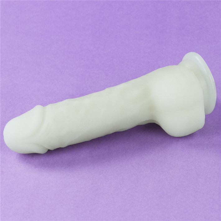 Dildo Fantezie Fosforescent Lumino Play, Alb, 19 Cm 7