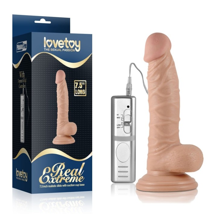 Vibrator Realistic Cu Ventuza Real Extreme Dildo, Natural, 19.5 Cm 4