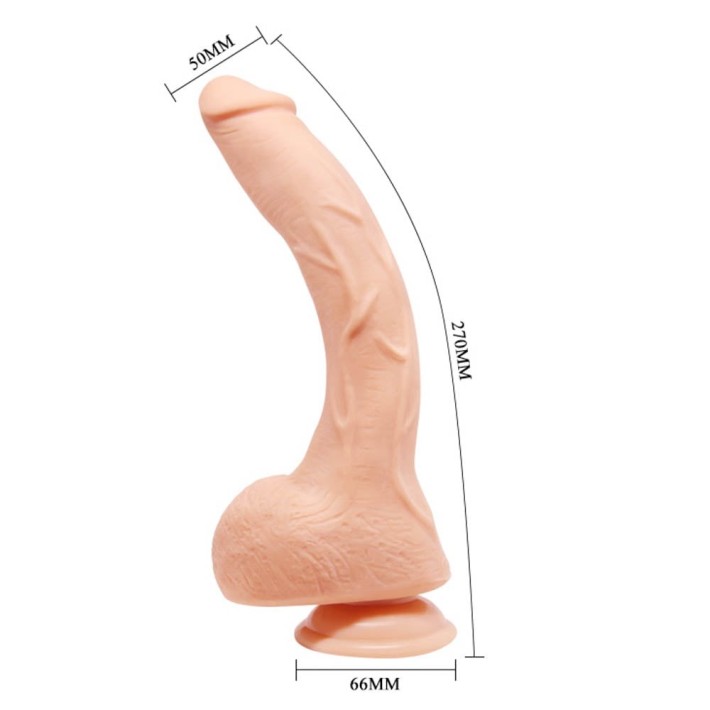 Dildo Clasic Cu Ventuza Beautiful Jack, Natural, 26 Cm 5