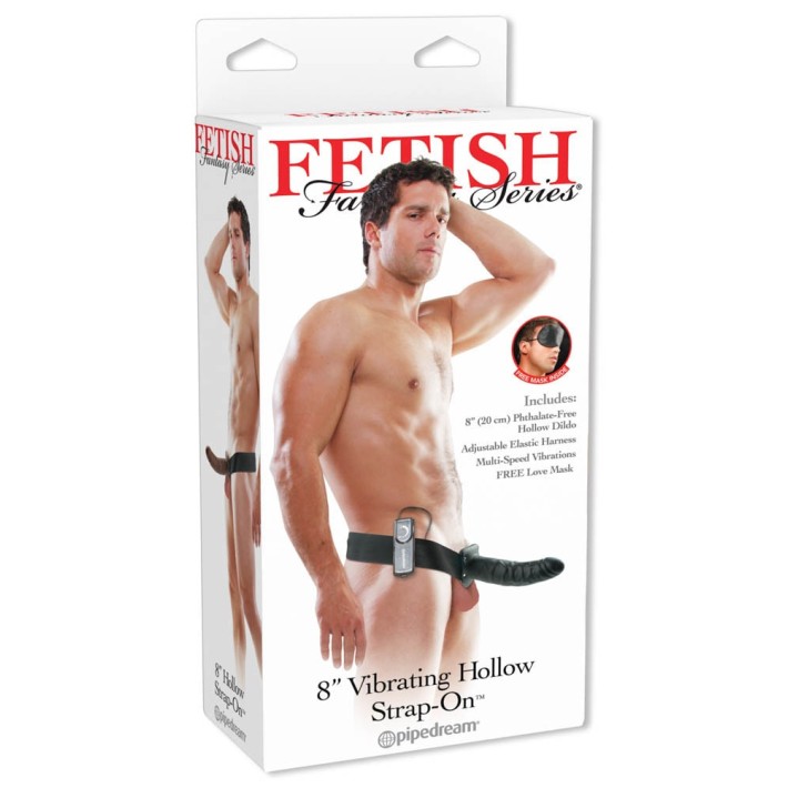 Strap-on/extensie Penis Cu Vibratii, Negru, 20.5 Cm 2