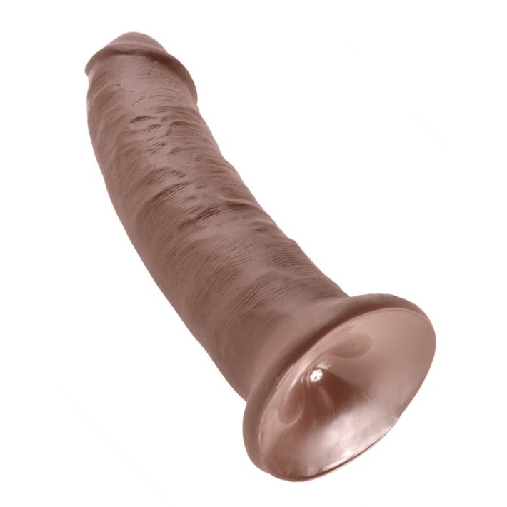 Dildo Clasic Cu Ventuza King Cock, Brun, 22.5 Cm 3