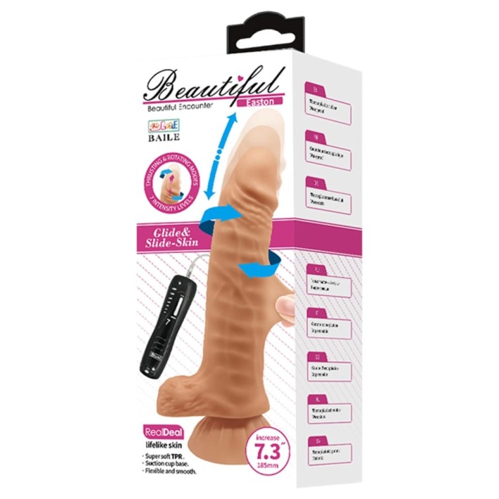 Vibrator Realistic Beautiful Easton, Brun, 18.5 Cm 6