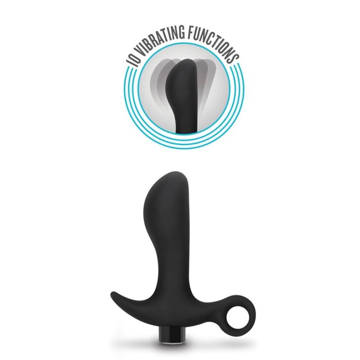 Vibrator Anal Adventures Prostate Massager 01, Negru, 10.5 Cm 6