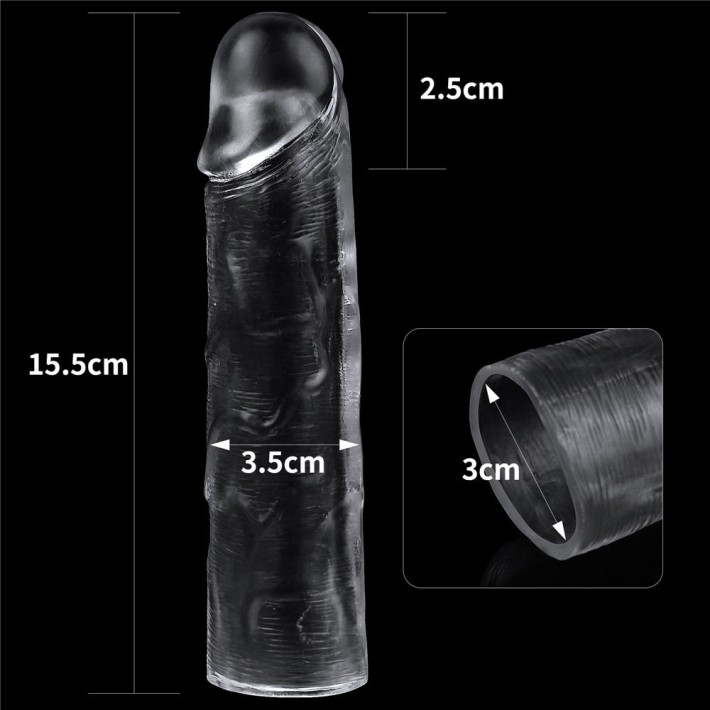 Extensie/manson Penis Flawless Clear Penis Sleeve, Transparent, +2.5 Cm 7