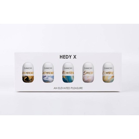 Svakom, Set 5 Masturbatoare Hedy X-5 Mixed Textures Translucid, pasiune.ro