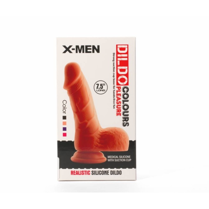 Dildo Realistic Colours Pleasure, Negru, 19 Cm 6