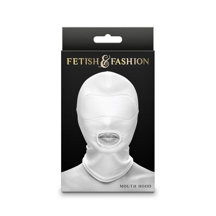 Fetish & Fashion - Mouth Hood - White - Alternate Package 2