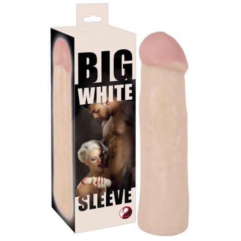 manson, Extensie/manson Penis Big White, Natural, 22 Cm, pasiune.ro