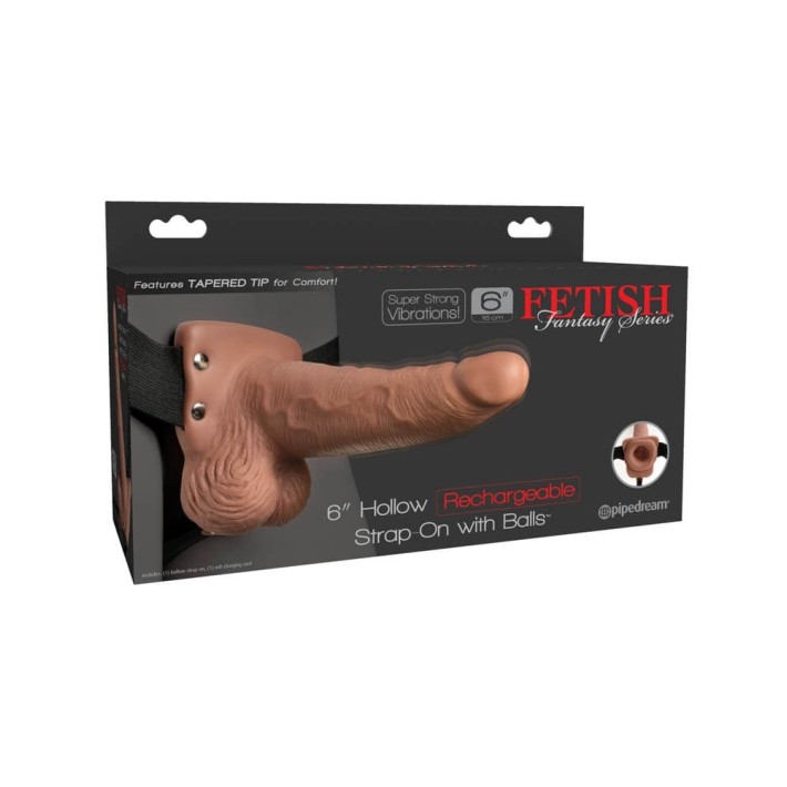 Strap-on/extensie Penis Cu Vibratii, Brun, 15 Cm 2