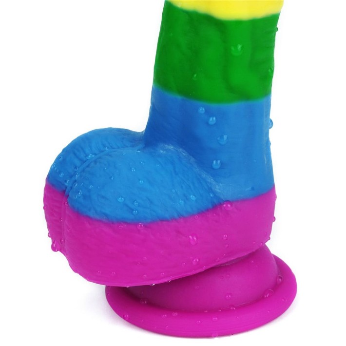 Dildo Clasic Cu Ventuza Prider, Multicolor, 20.5 Cm 2