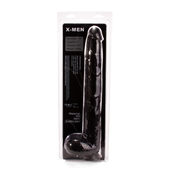 Dildo Clasic Xxl, Negru, 43 Cm 5