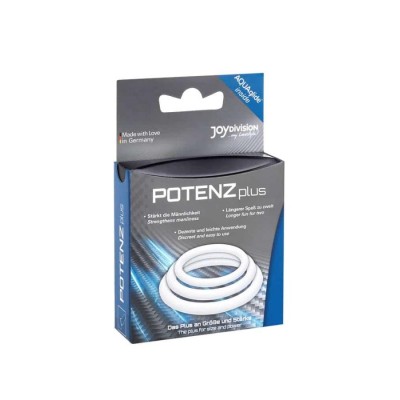 Set 3 Inele Penis Potenzplus, S, M, L, Transparent