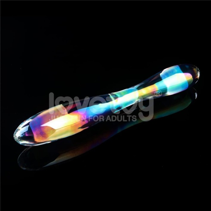 Dildo Sticla Twilight Gleam Glass Dildo- Double Delight, Transparent, 23 Cm 7