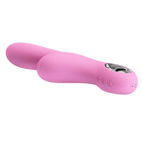 Pretty Love, Vibrator Rabbit Carol, Roz, 19 Cm, pasiune.ro