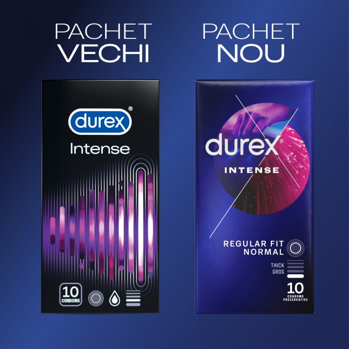Pachet Prezervative Durex Intense 10 Bucati + Lubrifiant Intense Gel 10 Ml + Inel Vibrator  2