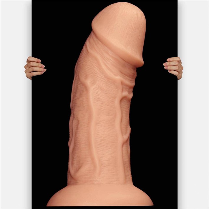 Dildo Realistic Extra-gros Curved, Natural, 24 Cm 2