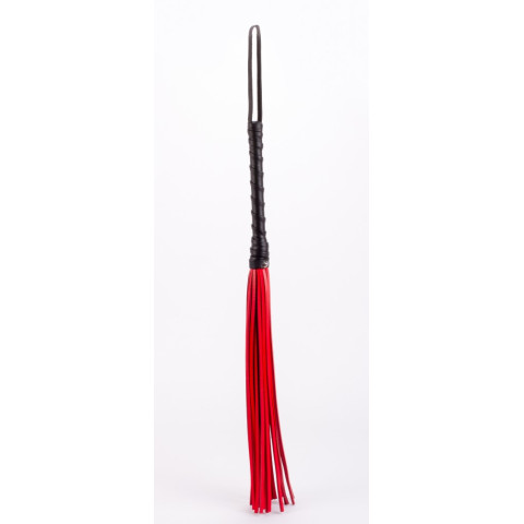 Devil Sticks, Calf Leather Handle Saddle Leather Tails Red, pasiune.ro