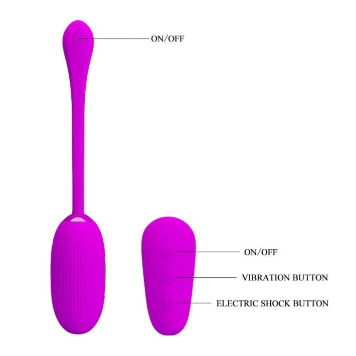 Ou Vibrator Electro Shock Fun, Violet, 19 Cm 6