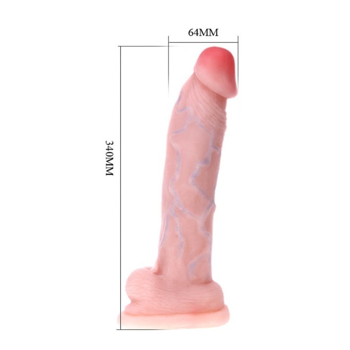 Dildo Clasic Super Emperor, Natural, 34 Cm 5
