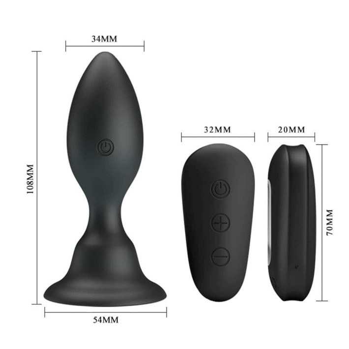 Dop Anal Cu Vibratii Mr. Play, Negru, 10 Cm 2
