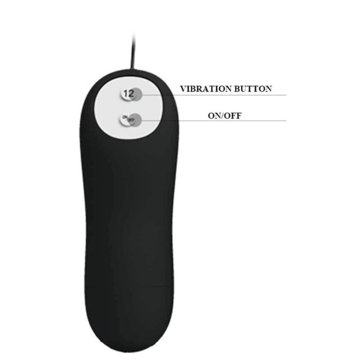 Dop Anal Cu Vibratii, Negru, 8.5 Cm 8