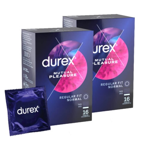 Pachet Prezervative Durex Mutual Pleasure 2x16, 32 bucati 