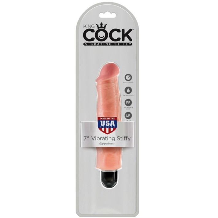 Vibrator Realistic King Cock Stiffy, Natural, 21.5 Cm 3
