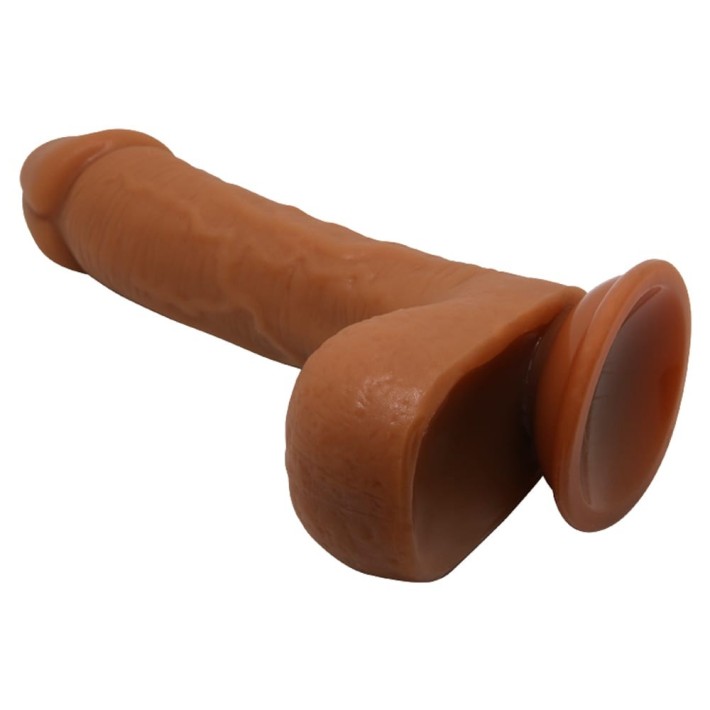 Dildo Clasic Cu Ventuza Beautiful Johnson, Brun, 23 Cm 2