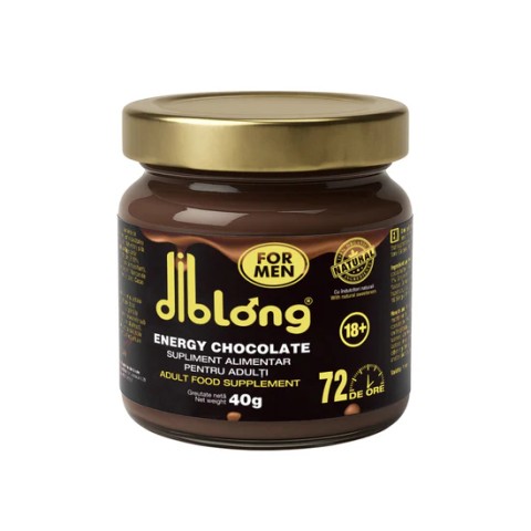 Diblong, Ciocolata Tartinabila Afrodisiac Diblong Energy, Pentru Barbati, 40gr, pasiune.ro