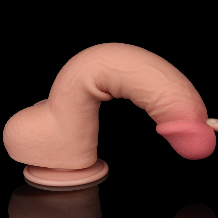 Dildo Realistic Sliding Skin Dual Layer, Natural, 24 Cm 11