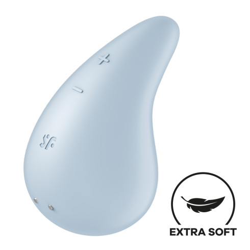 blue, Vibrator Clitoridian Dew Drop, Bleu, pasiune.ro